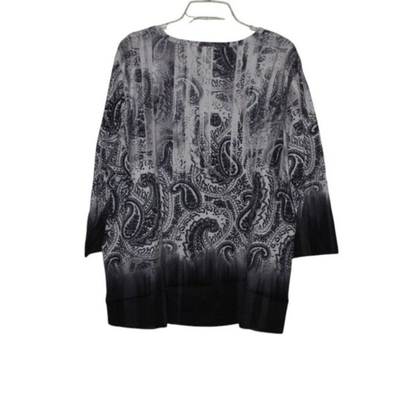 American Sweetheart Women's Size XXL Short Sleeve Blouse T Shirt Paisley NEW - Picture 4 of 5